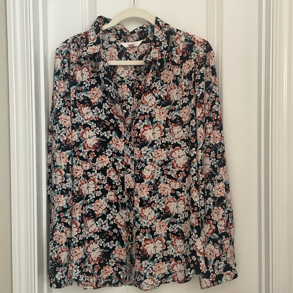 LC Lauren Conrad floral blouse